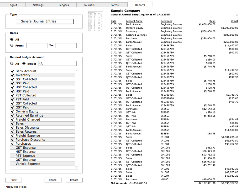 General Journal Transactions
